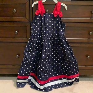 Girls Summer Red, White, and Blue Patriotic dress.  Size 8.  NWOT.